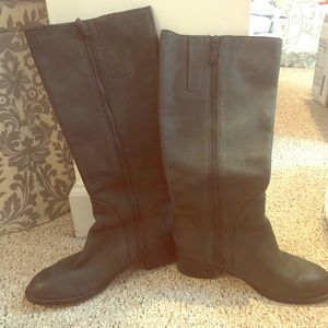 Cole Haan dark grey boots with side zipper